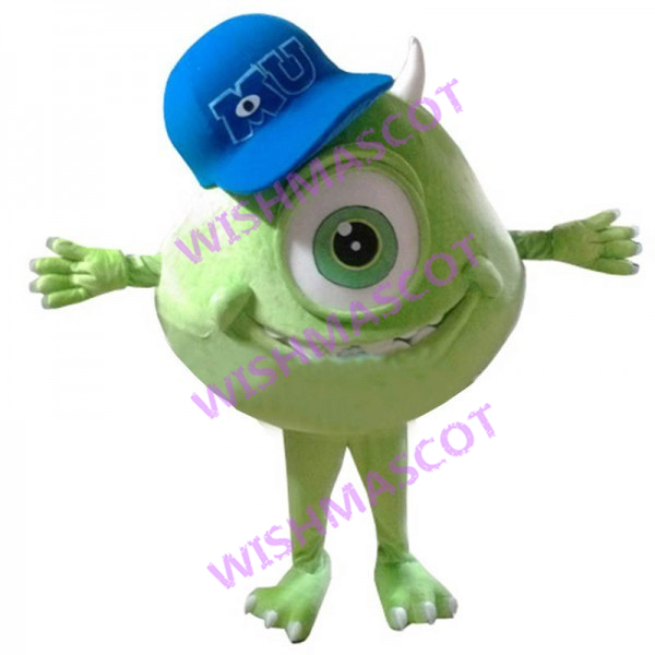 Green Monster With Only One Eye Mascot Costume