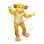 Hairless Young Yellow Lion Mascot Costume