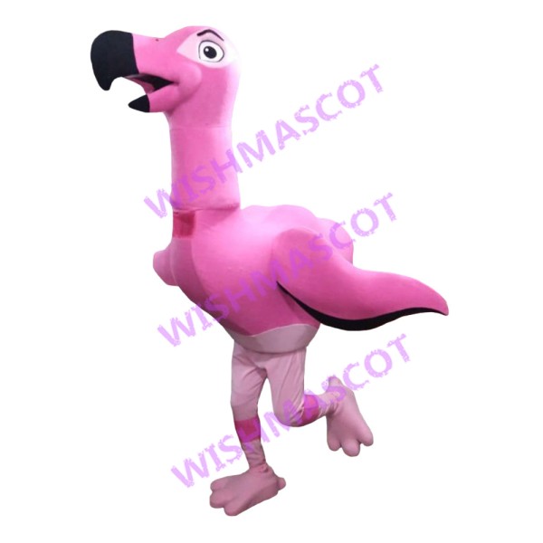 Galloping Pink Ostrich Mascot Costume
