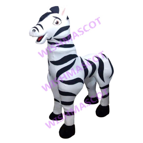 Hesitant Warily Zebra Mascot Costume