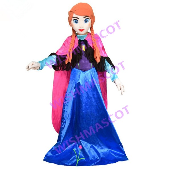 Optimistic Thoughtful Princess Anna Mascot Costume