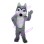 Pleased Long Fur Wolf Mascot Costume