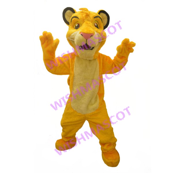 Ignorant Timid Young Lion Mascot Costume