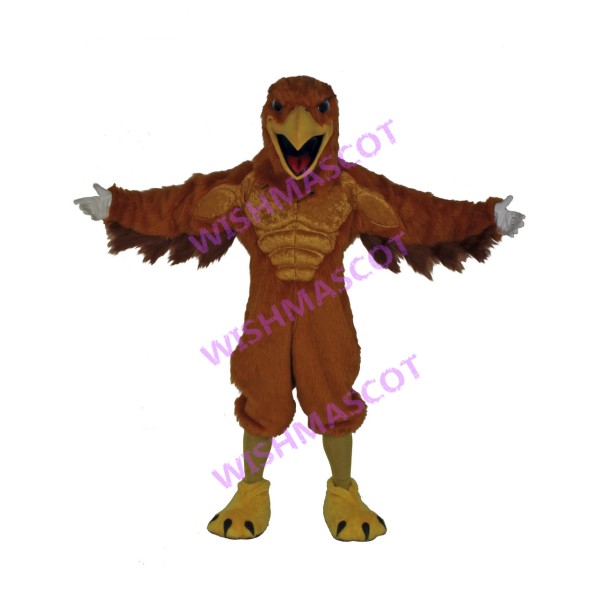 Long-haired Eagle Mascot Costume With Abdominal Muscles