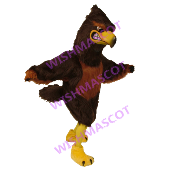 Defensive Brown Eagle Mascot Costume