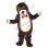 Brown Bear Mascot Costume Wearing Tie