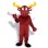 Gentle Red Brown Moose Mascot Costume