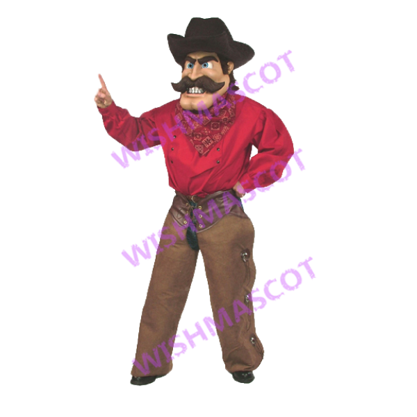 Serious Western Cowboy Mascot Costume