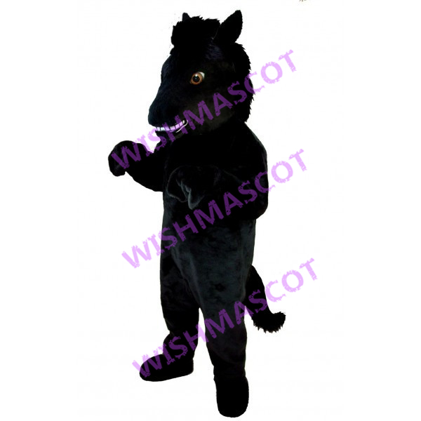 Skookum Black Horse Mascot Costume