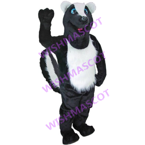 Glad Skunk With Blue Eyes Mascot Costume