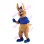 Jumping Kangaroo With Blue Shirt Mascot Costume