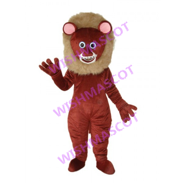 Funny Lion With Thick Mane Mascot Costume