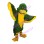 Plush Green Bird With Plat Mouth Mascot Costume