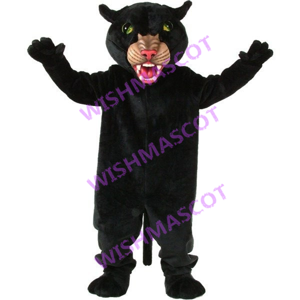 Black Tiger With Shiny Eyes Mascot Costume