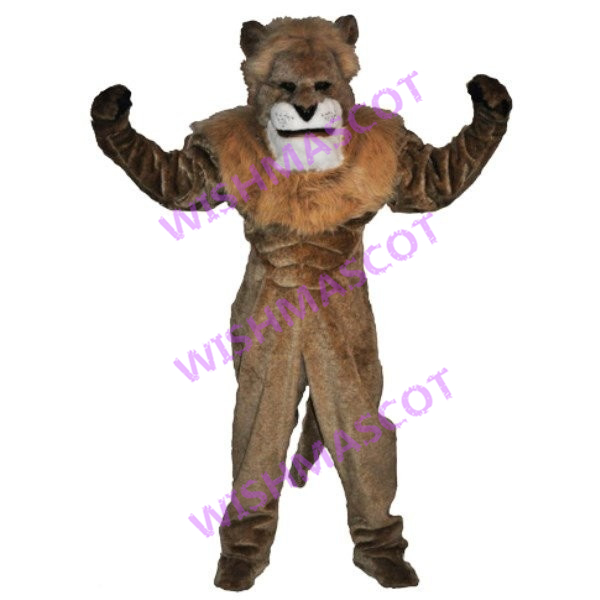 Muscle Lion With Long Legs Mascot Costume
