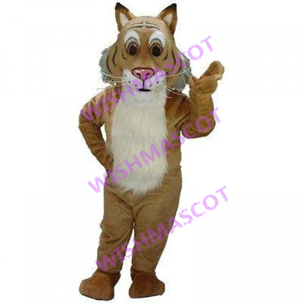 Genial Light Brown Tiger Mascot Costume