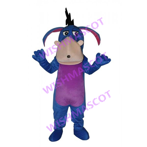 Silly Blue Donkey Mascot Costume