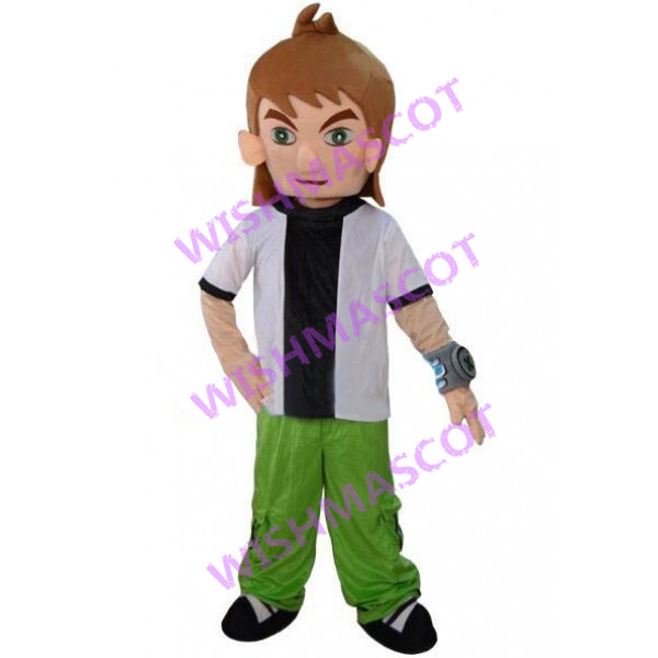 Sports Boy With Green Pants Mascot Costume