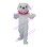 White Bulldog With Red Collar Mascot Costume