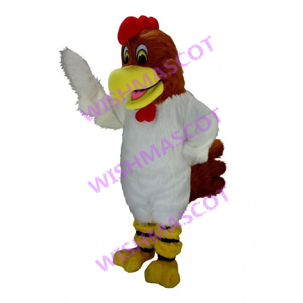 White Fat Chicken Mascot Costume