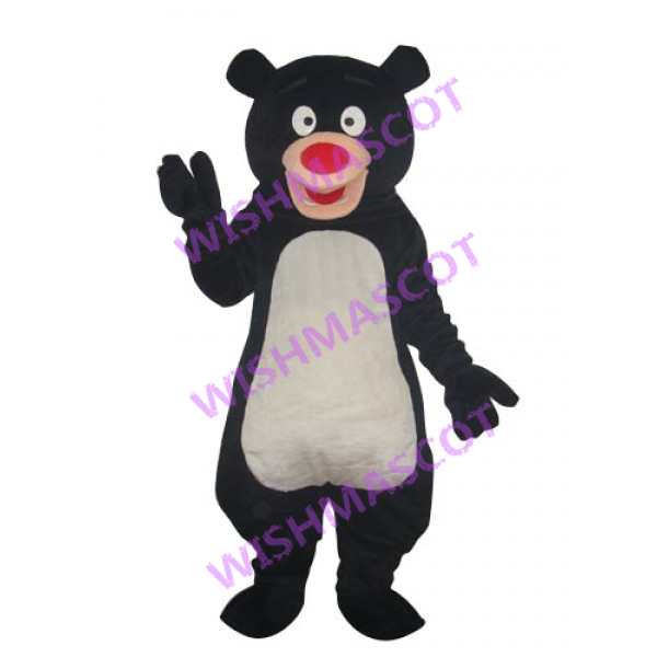 Dumb Black Bear Mascot Costume