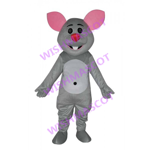 Large Pink Ears Mouse Mascot Costume