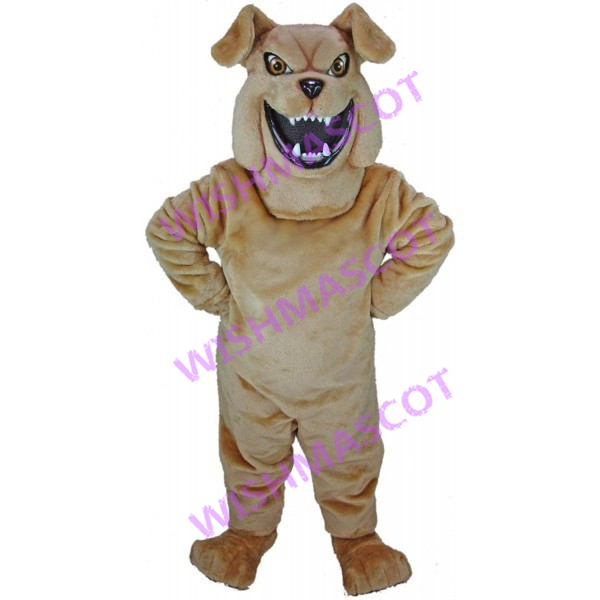 Elated Bulldog On Hips Mascot Costume