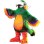 Green Parrot With Silver Beak Mascot Costume