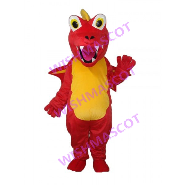 Red & Yellow Flying Dragon Mascot Costume