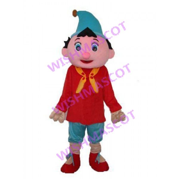 Naive Pinocchio With Hat Mascot Costume