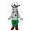 Nice Cow In Green Overalls Mascot Costume
