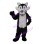 Sinister Black Wolf Mascot Costume