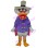 Duck In Purple Cape Mascot Costume
