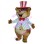 Funny Bear Wearing Magic Hat Mascot Costume