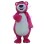 Pink Bear With Blue Nose Mascot Costume