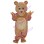 Docile Happy Brown Bear Mascot Costume