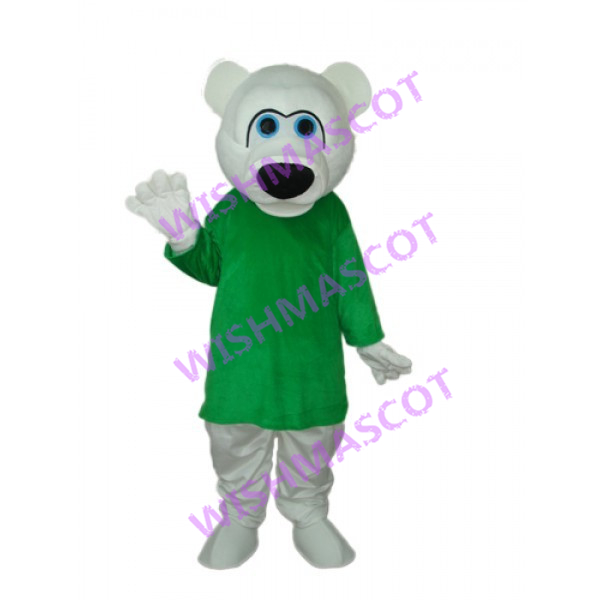 Dazed White Polar Bear Mascot Costume
