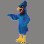 Pointed Head Blue Eagle Mascot Costume