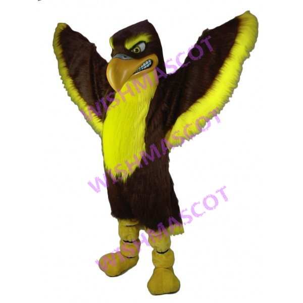 Fierce Winged Furry Eagle Mascot Costume