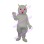 White Cat With Petal Shaped Eyes Mascot Costume