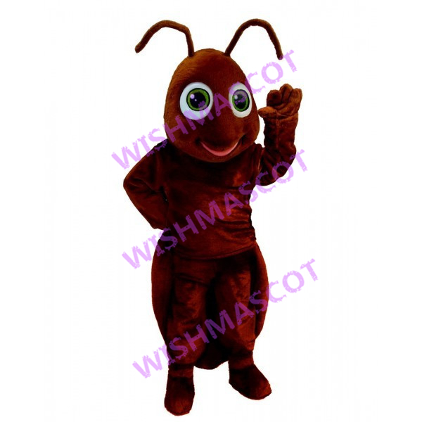 Large Ant With Big Green Eyes Mascot Costume