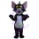 Dirty Black Stray Cat Mascot Costume