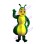 Busy Green & Yellow Ant Mascot Costume