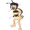 Happy Working Huge Bee Mascot Costume