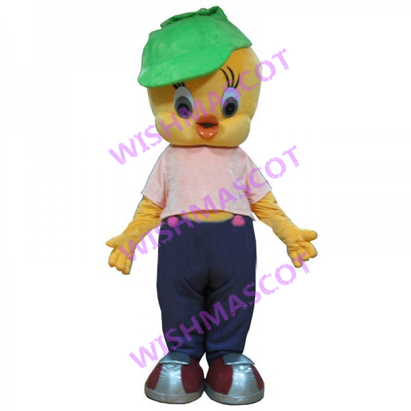 TweetyBird With Sun Hat Mascot Costume
