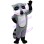 Friendly Grey Long-haired Raccoon Mascot Costume