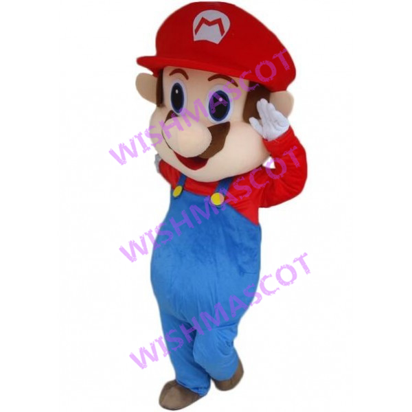 Bearded Mario Mascot Costume