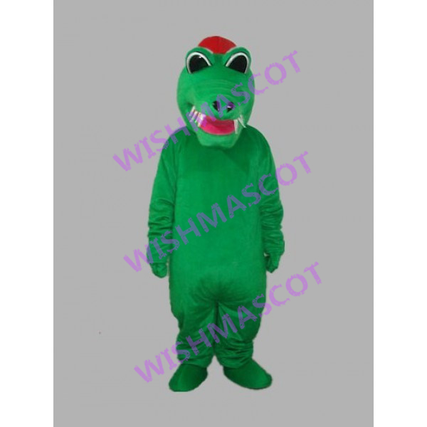 Green Crocodile With Hard Teeth Mascot Costume