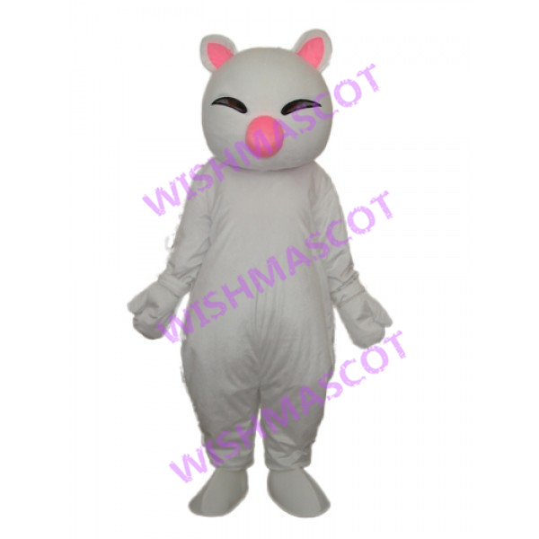 Mignon Cat With Pink Nose Mascot Costume