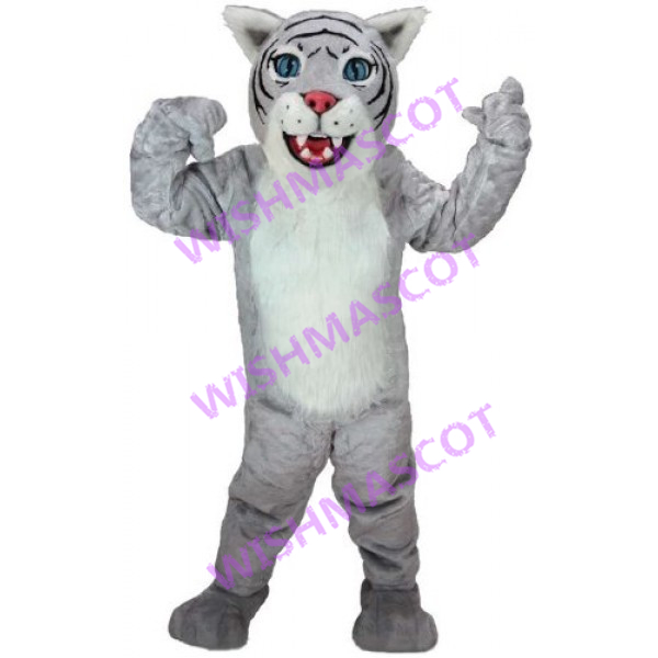 Fierce Grey Tiger Mascot Costume